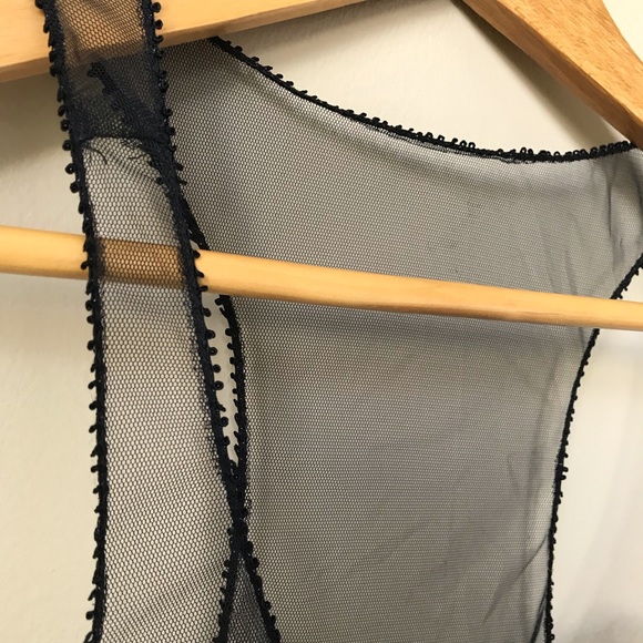 Quiksilver Cotton Silk Mesh Black Top - Picture 3 of 5